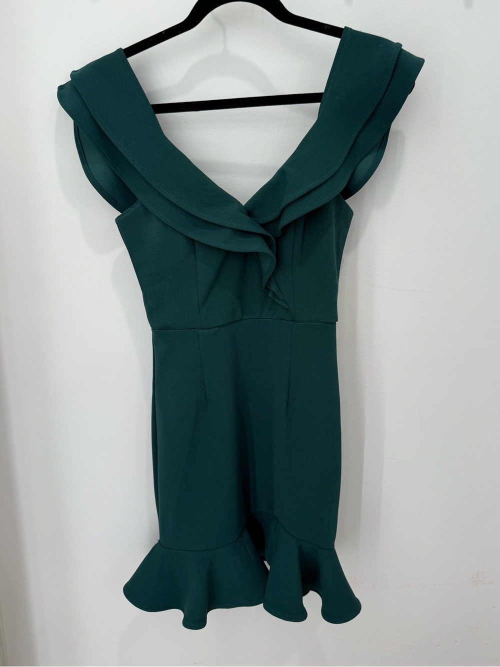 Angel Biba Emerald Green Ruffle Dress